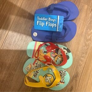 Blue Flip Flops and Mickey Mouse flip flops for Toddler Boys